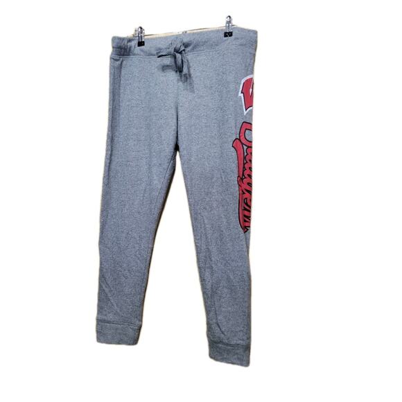 Wisconsin Badgers Fleece Pants Pullover Adult Medium 34 X 28 Gray - Picture 3 of 9